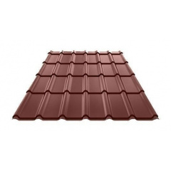 Металлочерепица Ruukki Decorrey Polyester 0,5 мм шоколадный Запорожье