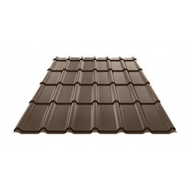 Металлочерепица Ruukki Decorrey Polyester 0,5 мм темно-коричневый
