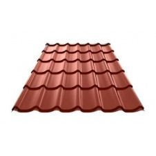 Фото - Металочерепиця Ruukki Monterrey Polyester Matt 0,45 мм червоний Металочерепиця Ruukki Monterrey Polyester Matt 0,45 мм червоний