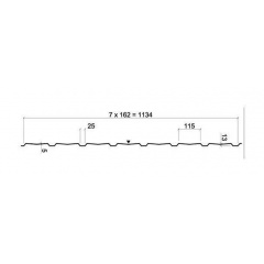 Профнастил Ruukki Т15-115V Pural matt фасадный 13,5 мм красный Киев