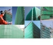 Сітка захисна фасаду для риштувань полімер зелена