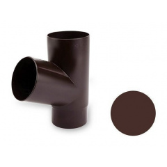 Тройник трубы Galeco PVC 130/100 100 мм шоколадно-коричневый Николаев