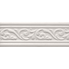 Бордюр Inter Cerama ARABESCO 8,2x23 см белый (БШ 131 061) Львов