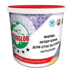 Краска интерьерная Anserglob акриловая 15 кг белый Киев