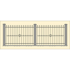Кованый забор С-01 1600 мм
