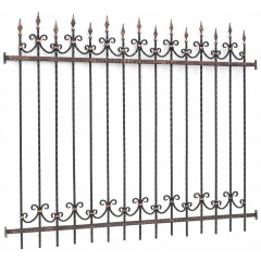Кований паркан модель С-02 1600 мм Бушеве