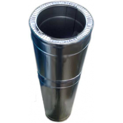 Труба димохідна двостінна термоізоляційна з нержавіючої сталі 0,6 мм 1 м Київ