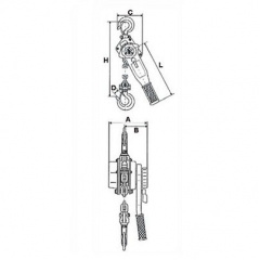 Таль ланцюгова Haklift VTA500 важільна 0,5 т Броди