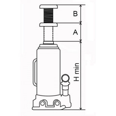 Гідравлічний домкрат Haklift 100P пляшковий 10 т Житомир