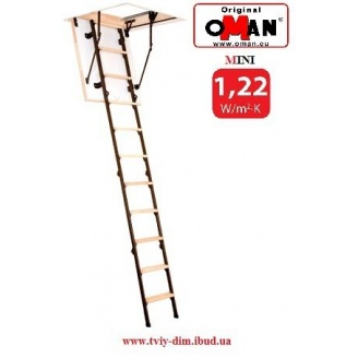 Мансардная лестница Oman Mini Termo 60х90 см