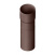 Труба водостічна з муфтою Альта-Профіль Стандарт 74 мм 3 м коричневий