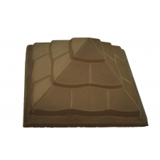 Кришка для забору Піраміда 450x450 мм коричнева