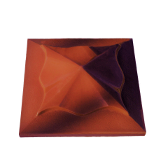 Кришка ковпак для забору Медуза червона 450х450 мм Дніпрорудне