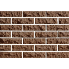 Фото - Цегла облицювальна ECOBRICK скеля рваний камінь 250x100x65 мм каштановий Цегла облицювальна ECOBRICK скеля рваний камінь 250x100x65 мм каштановий