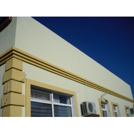 Оздоблення фасаду будинку штукатуркою Короїд пінопласт 50 мм