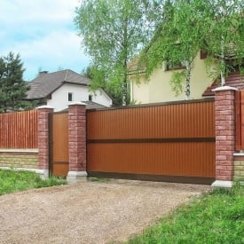 Откатные ворота Alutech Comfort профиль роликовой прокатки