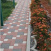 Тротуарна плитка Золотий Мандарин Квадрат великий 200х200х60 мм на сірому цементі чорний