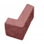 Блок декоративный рваный камень угловой 390х190х90х190 мм красный Киев
