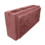 Блок декоративный рваный камень с фаской для забора 390х90х190 мм красный Киев