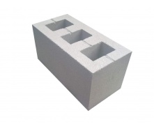 Шлакоблок бетонний 390х190х190 мм сірий