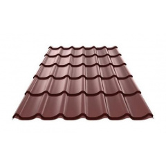 Металлочерепица Ruukki RanTech M 39 PM polyester matt шоколадный Сумы