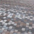 Тротуарна плитка Цегла без фаски на сірому цементі коричневий