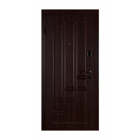 Двері вхідні Білорусії Титан 880х2040х70 мм темний горіх