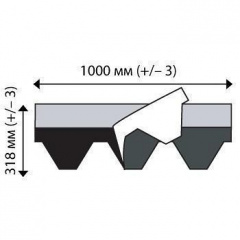 Бітумна черепиця IKO Superglass™ HEX Ultra 318х1000 мм 26 Chapel Grey Ultra Бердянськ