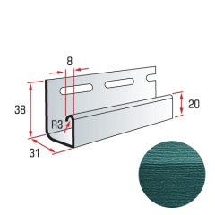 Планка J-trim Альта-Профіль Alta-Siding 3660 мм димчастий Коростень