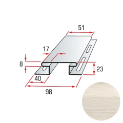 Планка соединительная Альта-Профиль Alta-Siding 3050 мм бежевый Калуш