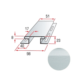 Планка сполучна Альта-Профіль Alta-Siding 3050 мм світло-сірий Іршава