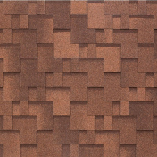 Битумно-полимерная черепица Tegola Nobil Tile Акцент 1000х337 мм красно-коричневый