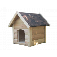Будка для собаки Мухтар двускатная блокхауз доска пола 60х65х85 см Прилуки