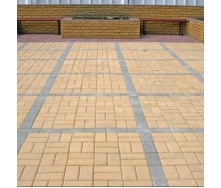 Тротуарна плитка Золотий Мандарин Цегла стандартна 200х100х40 мм на білому цементі жовтий