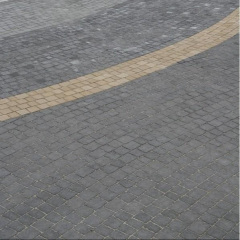 Тротуарная плитка Золотой Мандарин Креатив 60 мм на сером цементе черный Киев