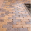 Тротуарная плитка Золотой Мандарин Роттердам Антик 250х120х65 мм коричневый на белом цементе Цумань