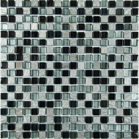 Мозаика мрамор стекло VIVACER 1,5х1,5 DAF23, 30х30 cм