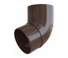 Колено трубы Альта-Профиль Элит 67 градусов 95 мм коричневый
