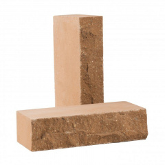 Кирпич облицовочный рваный камень Скала 250х100х65 мм персик Мукачево