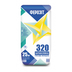 Фінішна шпаклівка ФЕРОЗІТ 320 гіпсова 25 кг Дніпро