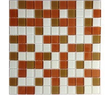 Стеклянная мозаика Керамик Полесье Беж микс 1 300х300х4 мм