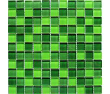 Стеклянная мозаика Керамик Полесье Crystal Green Mix 300х300х6 мм