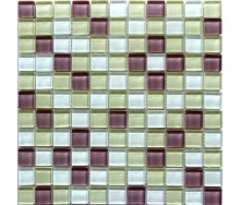 Стеклянная мозаика Керамик Полесье Crystal White Lilac 300х300х6 мм