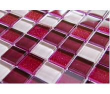 Стеклянная мозаика Керамик Полесье Glam Bordo Lilac 300х300х6 мм