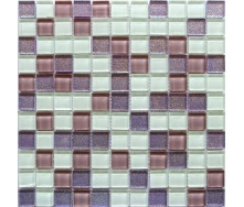 Скляна мозаїка Керамік Полісся Glam White Lilac 300х300х6 мм