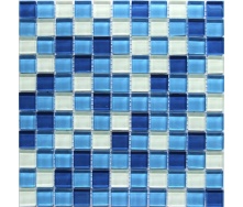 Стеклянная мозаика Керамик Полесье Crystal Sky Blue 300х300х6 мм