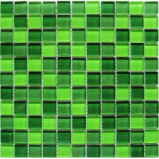 Стеклянная мозаика Керамик Полесье Crystal Green Mix 300х300х6 мм