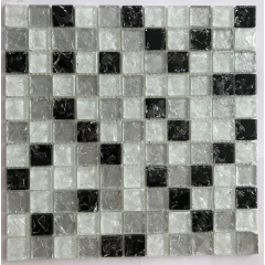Стеклянная мозаика Керамик Полесье Gretta White Mix 300х300х6 мм Луцк