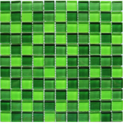 Стеклянная мозаика Керамик Полесье Crystal Green Mix 300х300х6 мм Киев