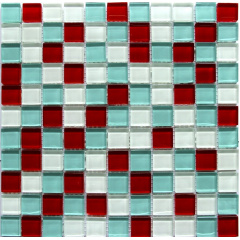 Скляна мозаїка Керамік Полісся Crystal Red Blue 300х300х6 мм Запоріжжя